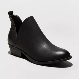 Nora Faux Leather Cut Out Ankle Bootie